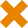 Оранжевый значок x