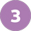 Значок числа три