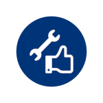 Значок "Меньше затрат на обслуживание"