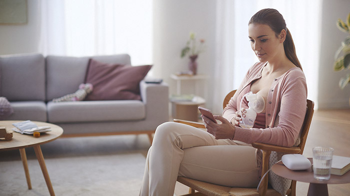 Регулярное использование электрического молокоотсоса Philips поможет избежать нагрубания груди