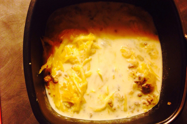 Праздничная запеканка из тыквы и мяса