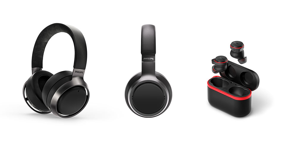 Линейка наушников Philips с шумоподавлением 