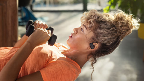 Полностью беспроводные наушники для занятий спортом Philips